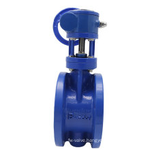 Bundor EPDM Lined rubber seat double flanged double eccentric worm gear atuator butterfly valve supplier